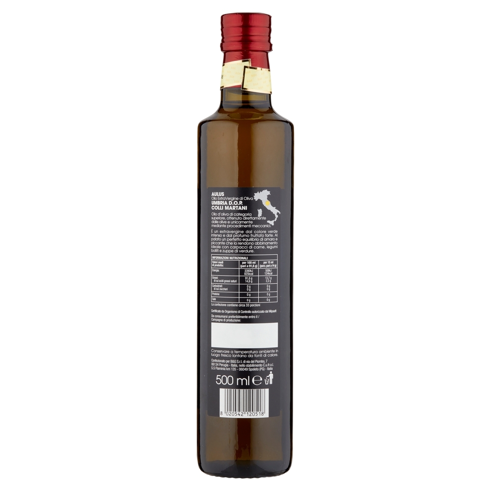 Aulus Olio Extra Vergine di Oliva Umbria D.O.P. Colli Martani 500 ml