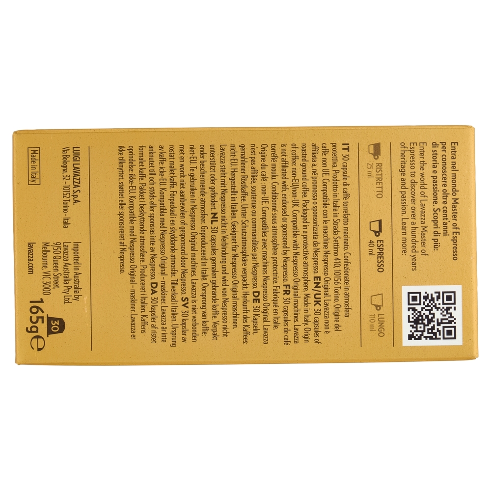 Lavazza Qualità Oro Compatibile con Nespresso Original 30 Capsule 165 g