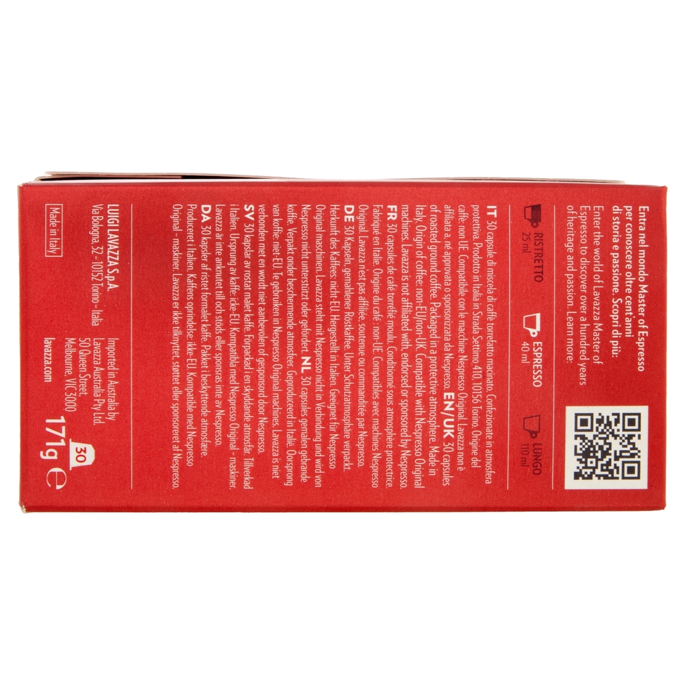 Lavazza Qualità Rossa Compatibile con Nespresso Original 30 Capsule 171 g