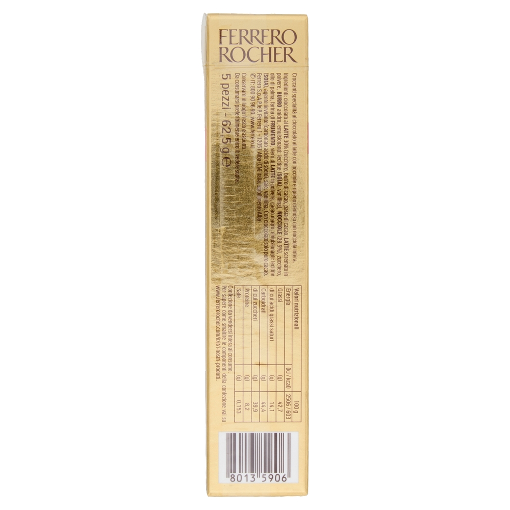 Ferrero Rocher 5 pezzi 62,5 g