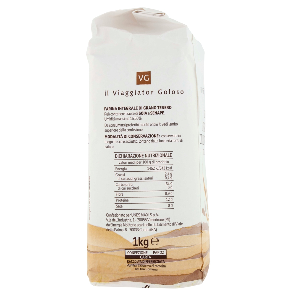 Farina Integrale di Grano Tenero Italiano Il Viaggiator Goloso