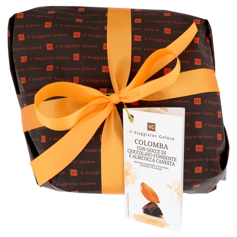Colomba con Gocce di Cioccolato Fondente e Albicocca Candita Il Viaggiator Goloso