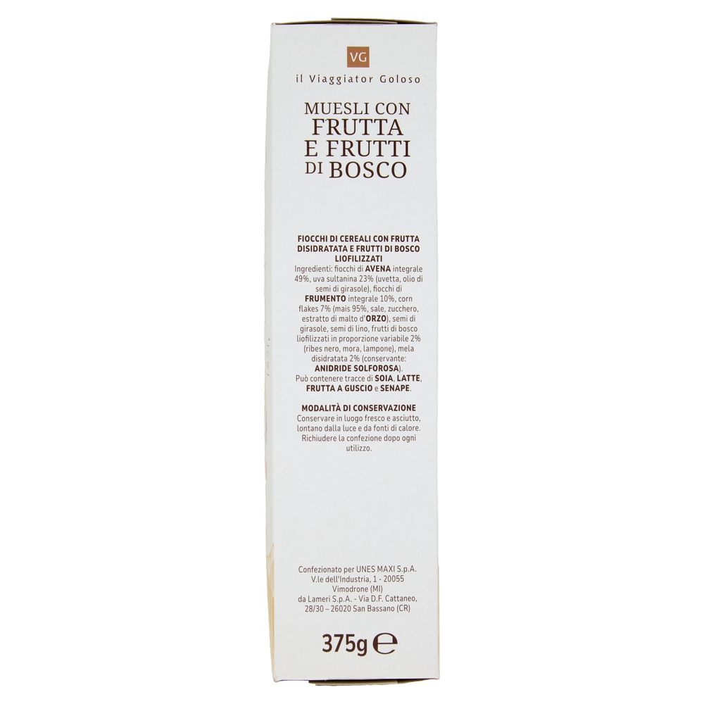 Muesli con Frutta e Frutti di Bosco Il Viaggiator Goloso
