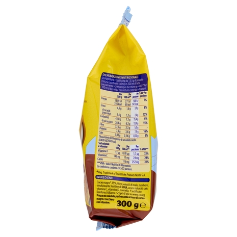 NESQUIK 30% Meno Zuccheri Preparato per Bevanda con Cacao Solubile,  Sacchetto 300g