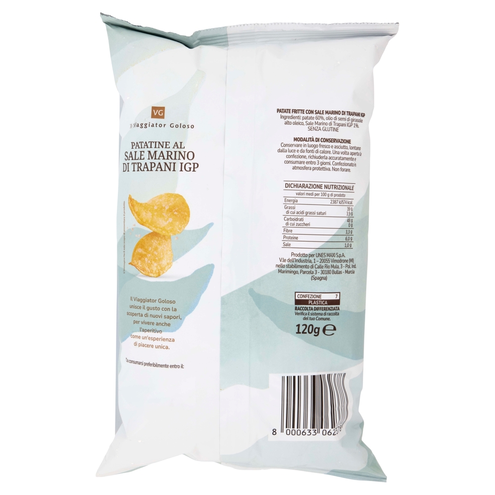 Patatine al Sale Marino di Trapani IGP Il Viaggiator Goloso