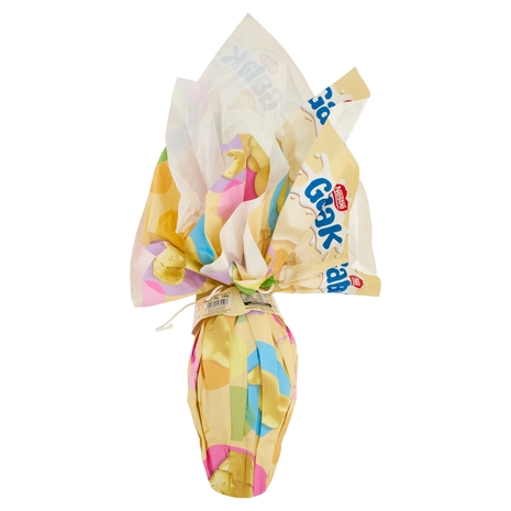GALAK Uovo di Pasqua Cioccolato Bianco con Sorpresa e 2 Cioccolatini 240g