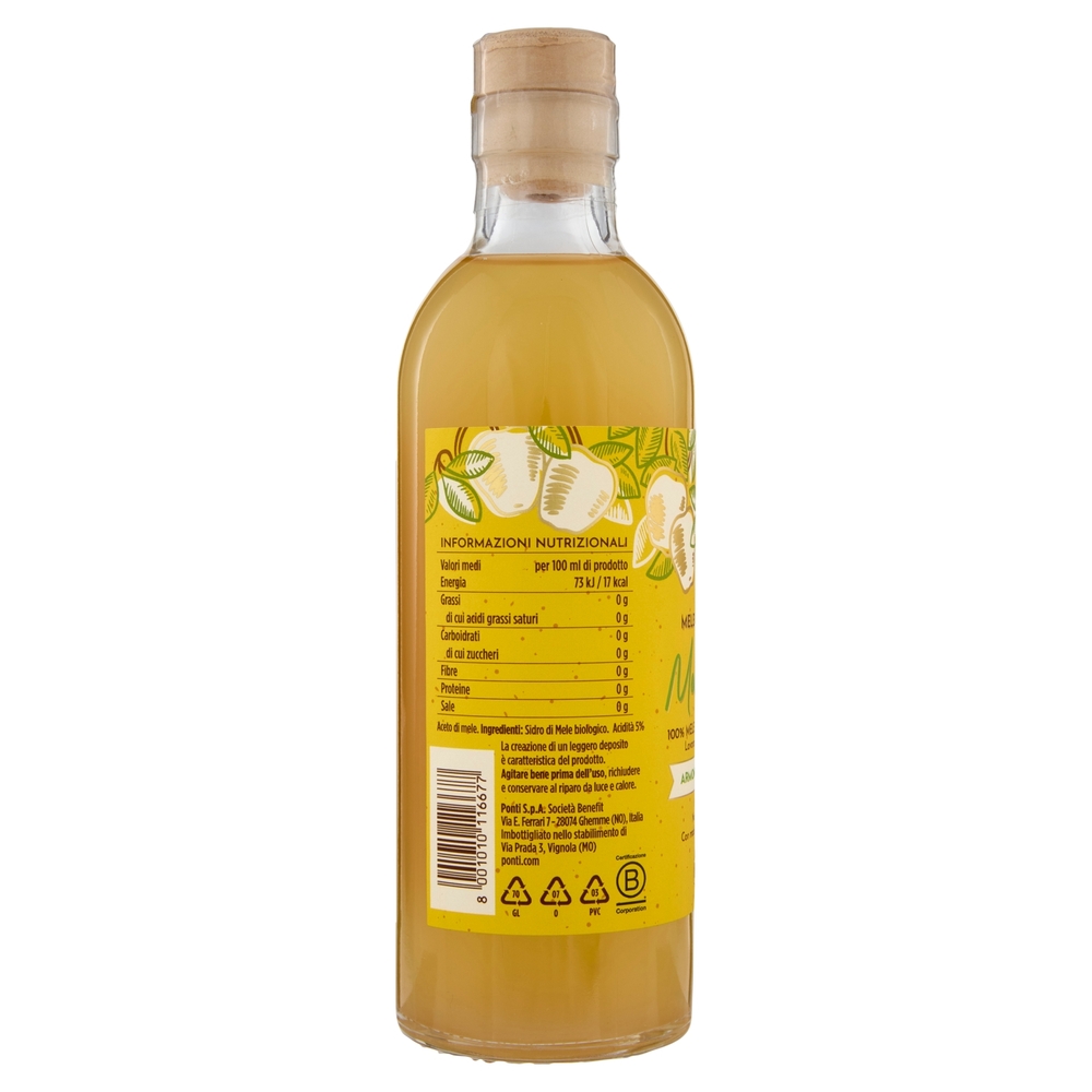 Ponti Melagold aceto di Mele Golden Bio 500 ml
