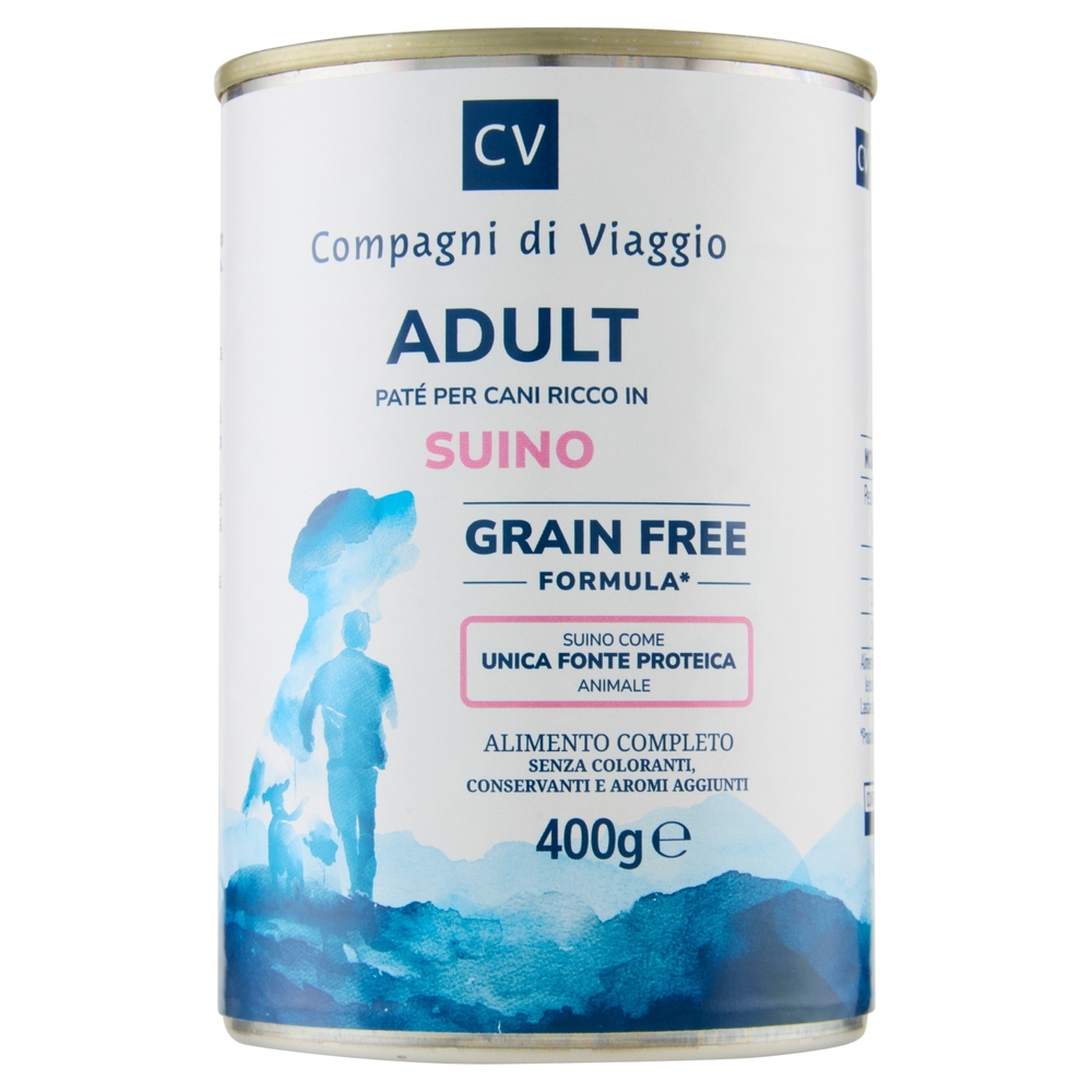 Adult Paté per Cani Ricco in Suino Compagni di Viaggio