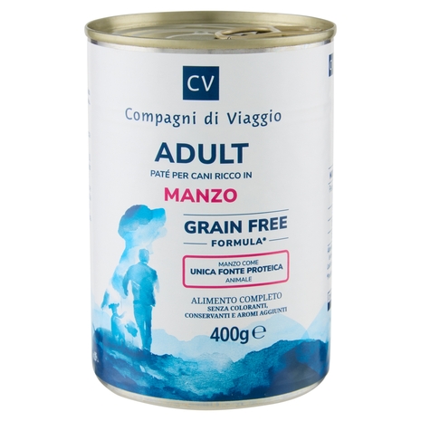 Adult Paté per Cani Ricco in Manzo Compagni di Viaggio