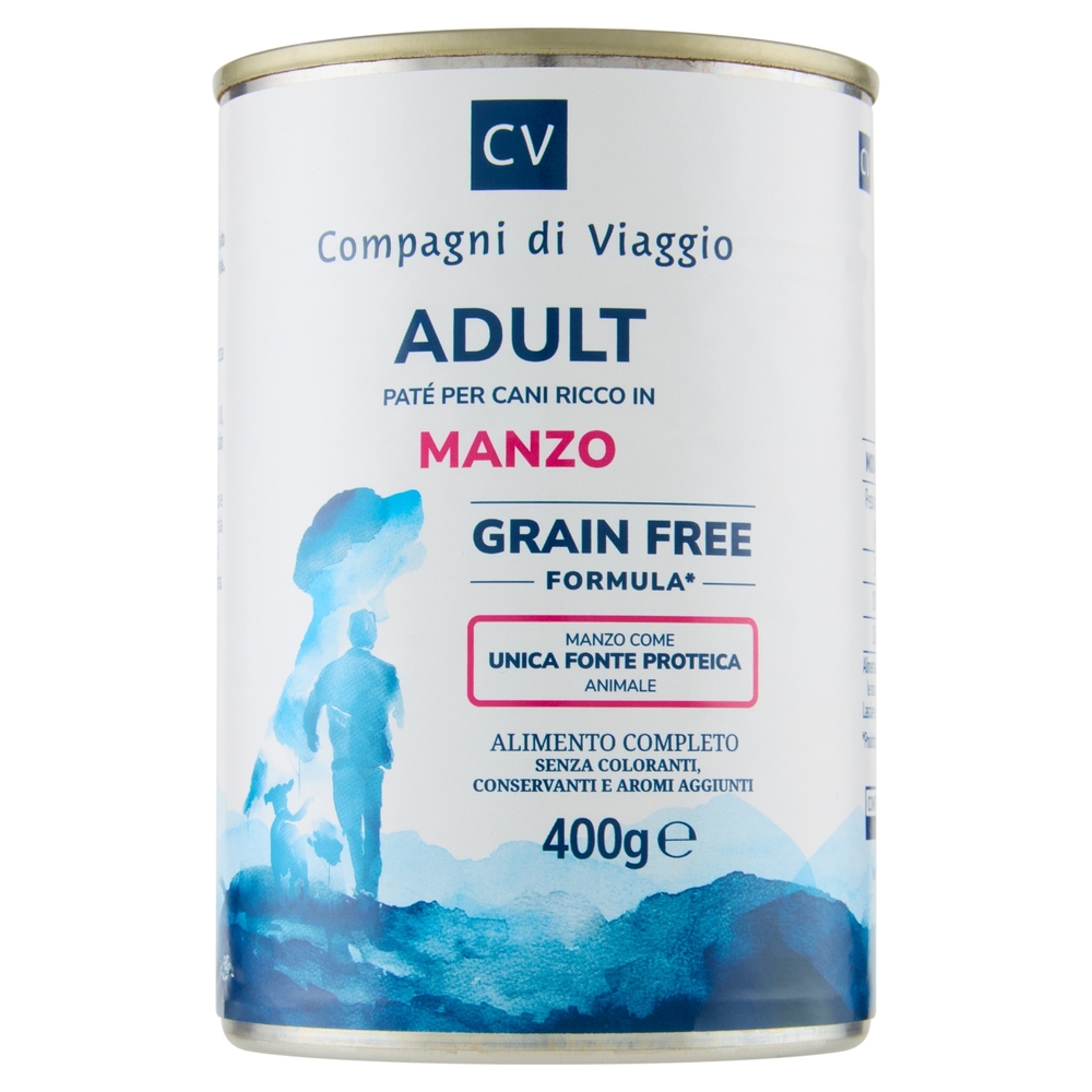 Adult Paté per Cani Ricco in Manzo Compagni di Viaggio