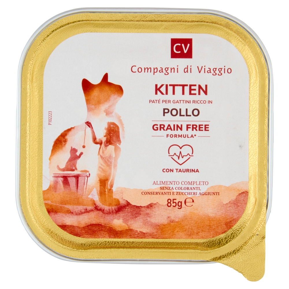 Kitten Paté per Gattini Ricco in Pollo Compagni di Viaggio