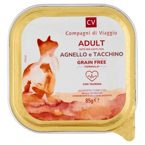 Adult Paté per Gatti con Agnello e Tacchino Compagni di Viaggio