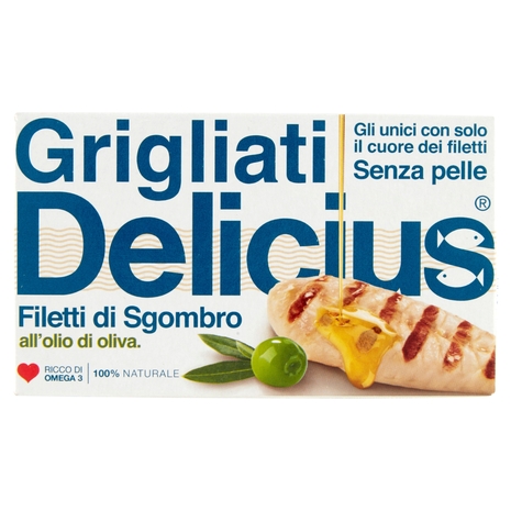 Delicius Grigliati Filetti di Sgombro all'olio di oliva 90 g