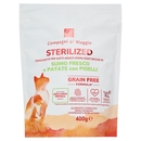 Sterilized Crocchette per Gatti Adulti Ricche Suino Fresco e Patate con Piselli Compagni di Viaggio