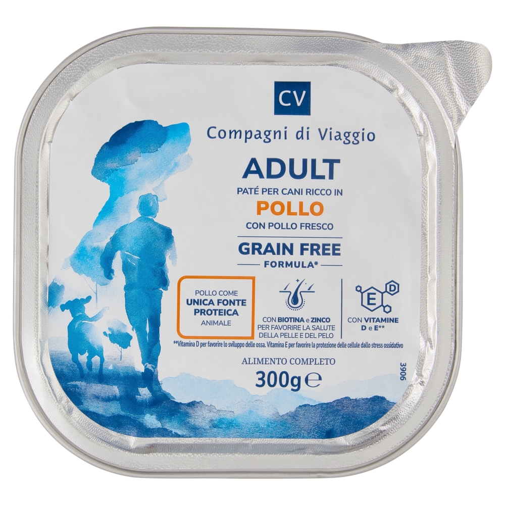 Adult Paté per Cani Ricco in Pollo Compagni di Viaggio
