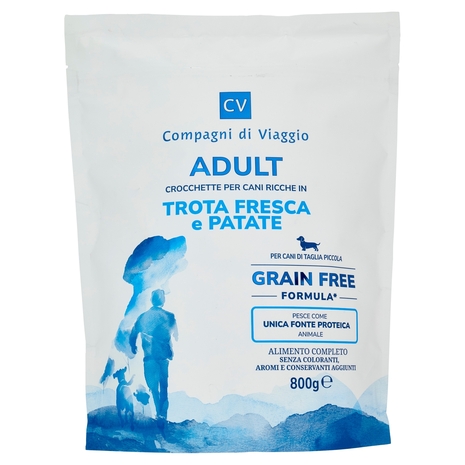 Adult Crocchette per Cani Ricche in Trota Fresca e Patate Compagni di Viaggio