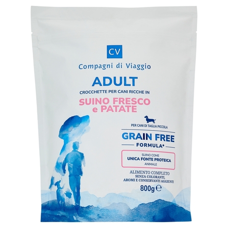 Adult Crocchette per Cani Ricche in Suino Fresco e Patate Compagni Di Viaggio