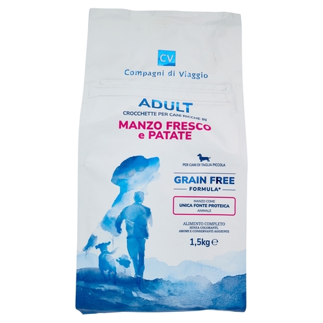 Adult Crocchette per Cani Ricche in Manzo Fresco e Patate Compagni di Viaggio