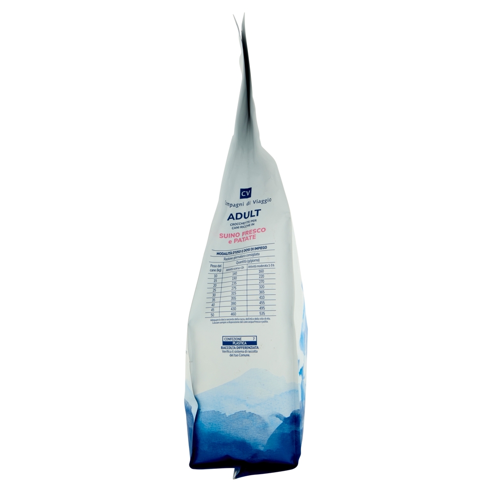 Adult Crocchette per Cani Ricche in Suino Fresco e Patate Compagni di Viaggio