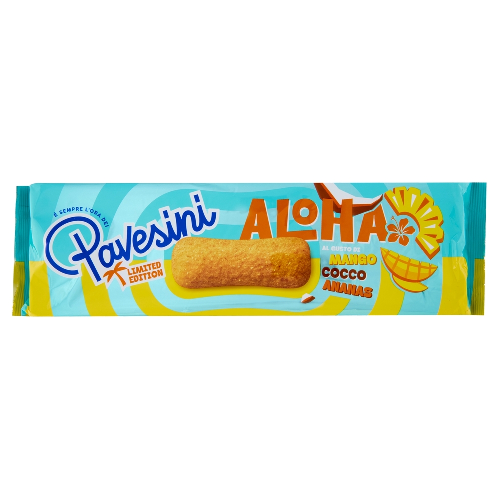 Pavesi Pavesini Aloha Snack Gusto Mango Cocco Ananas Biscotti Limited Edition 200g