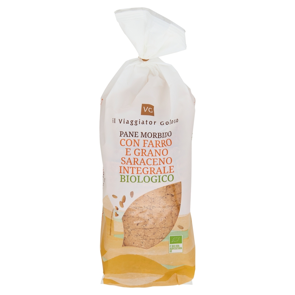 Pane Morbido con Farro e Grano Saraceno Integrale BIO Il Viaggiator Goloso