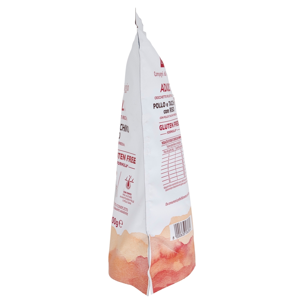 Adult Crocchette per Gatti Ricche in Pollo e Tacchino Freschi con Riso Compagni di Viaggio