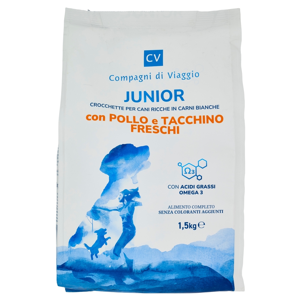 Junior Crocchette per Cani Ricche in Pollo e Tacchino Freschi Compagni di Viaggio