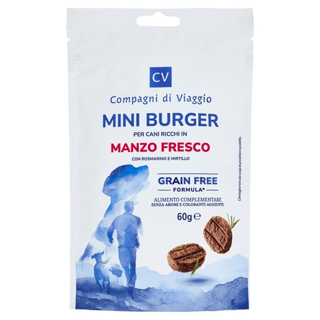 Mini Burger per Cani Ricco in Manzo Fresco Compagni di Viaggio