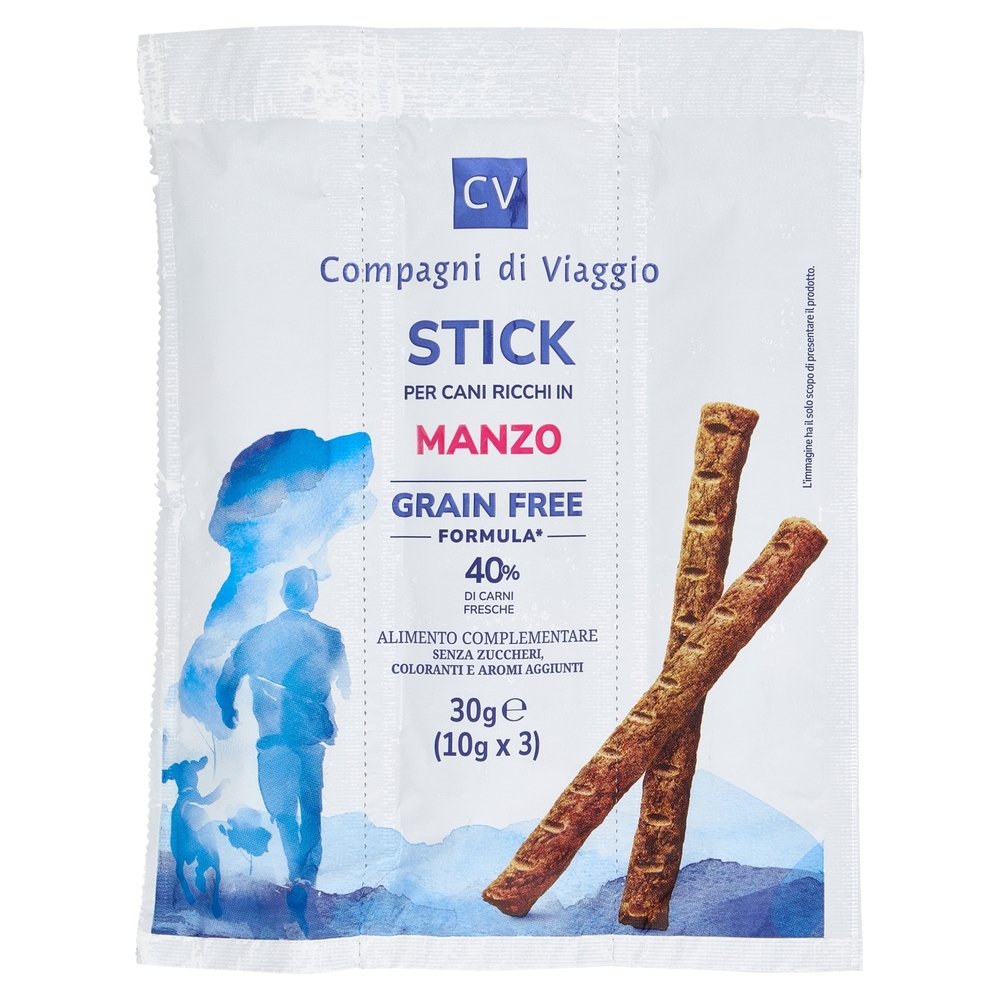Stick per Cani Ricchi in Manzo Compagni di Viaggio