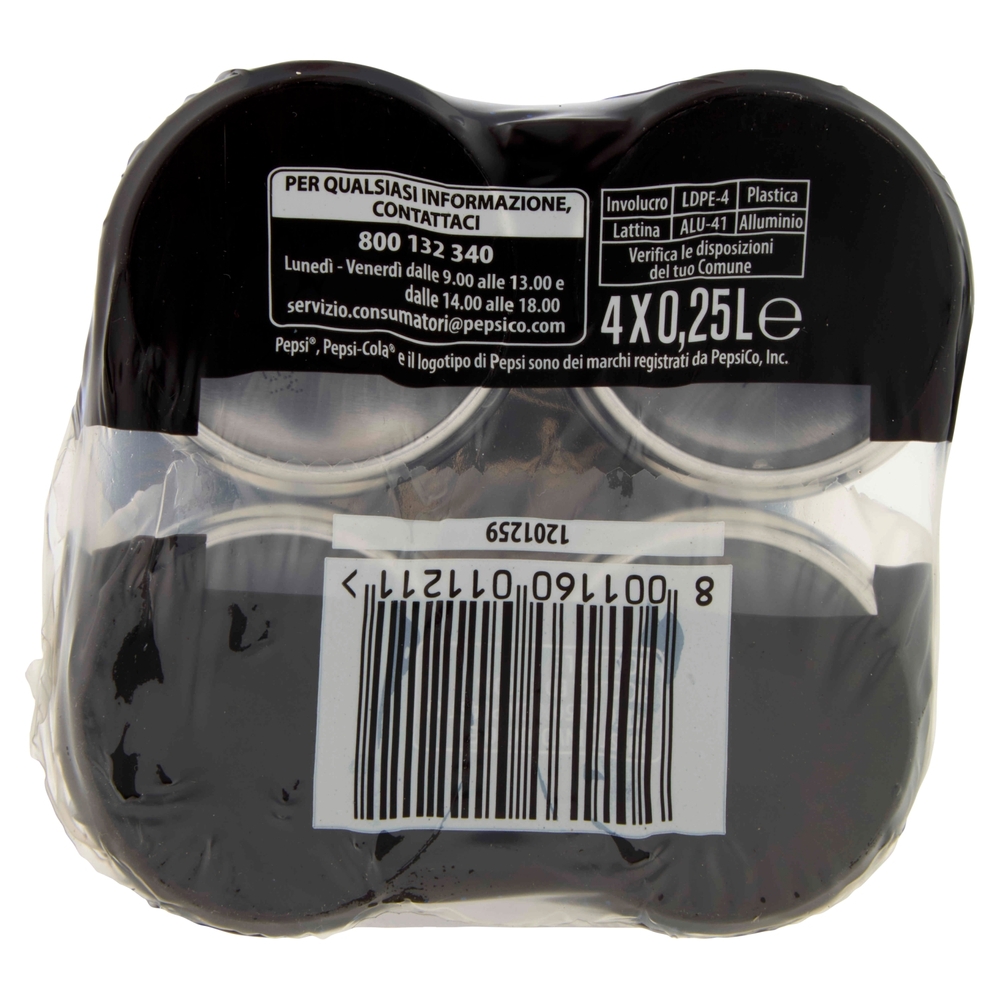Pepsi Zero Zucchero 4 x 0,25 L