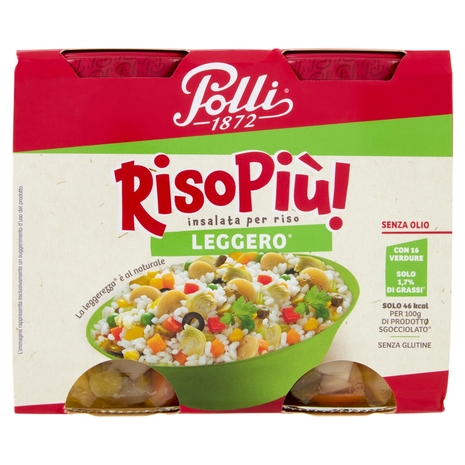 Polli Riso Piu! insalata per riso Leggero* Senza Olio 2 x 300 g