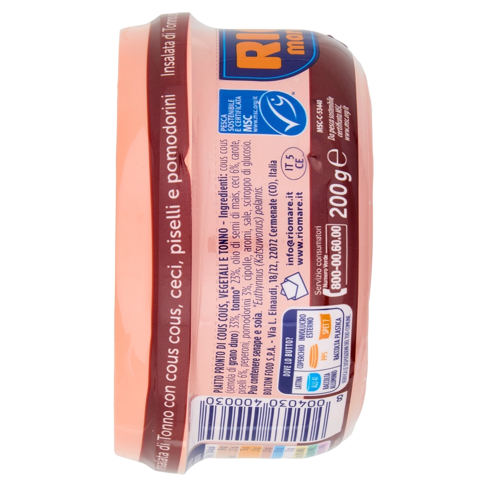 Rio mare Insalatissime Insalata di Tonno cous cous con ceci, piselli e pomodorini 200 g