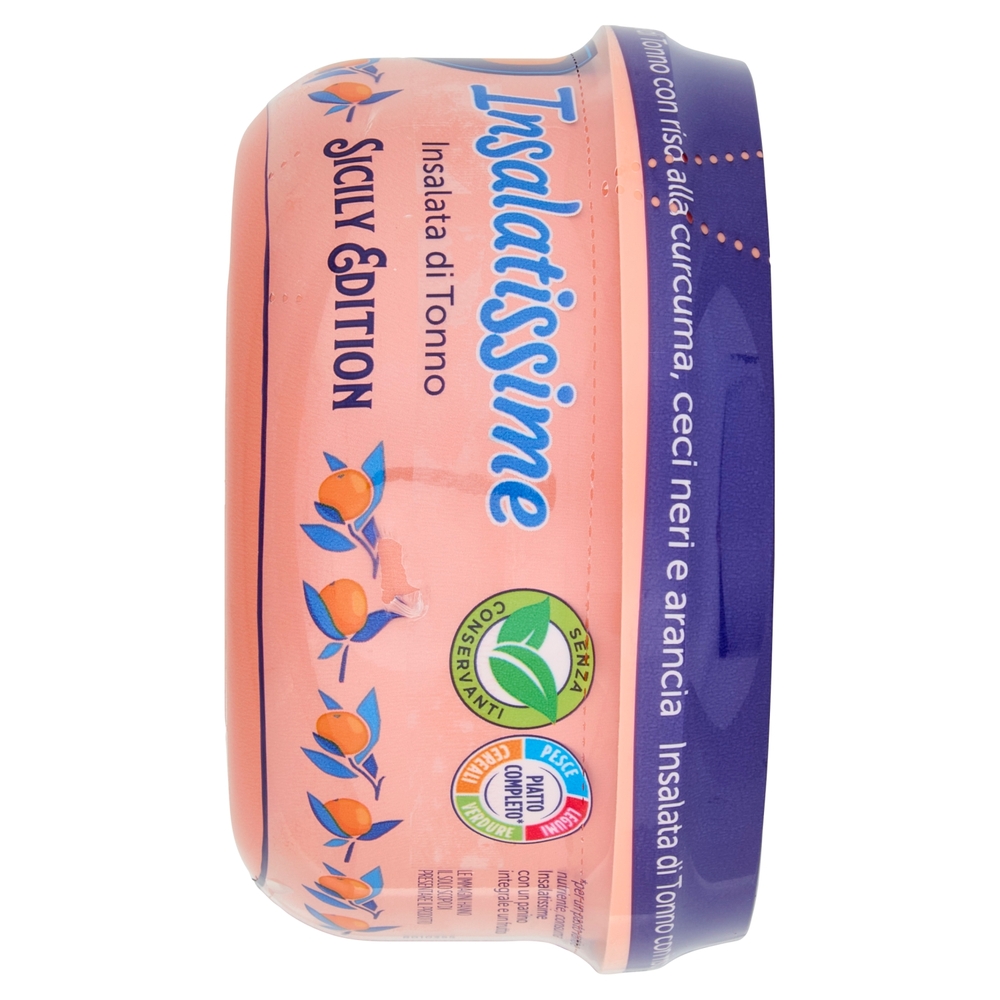 Rio mare Insalatissime Insalata di Tonno Sicily Edition con riso alla curcuma,ceci neri,arancia 200g