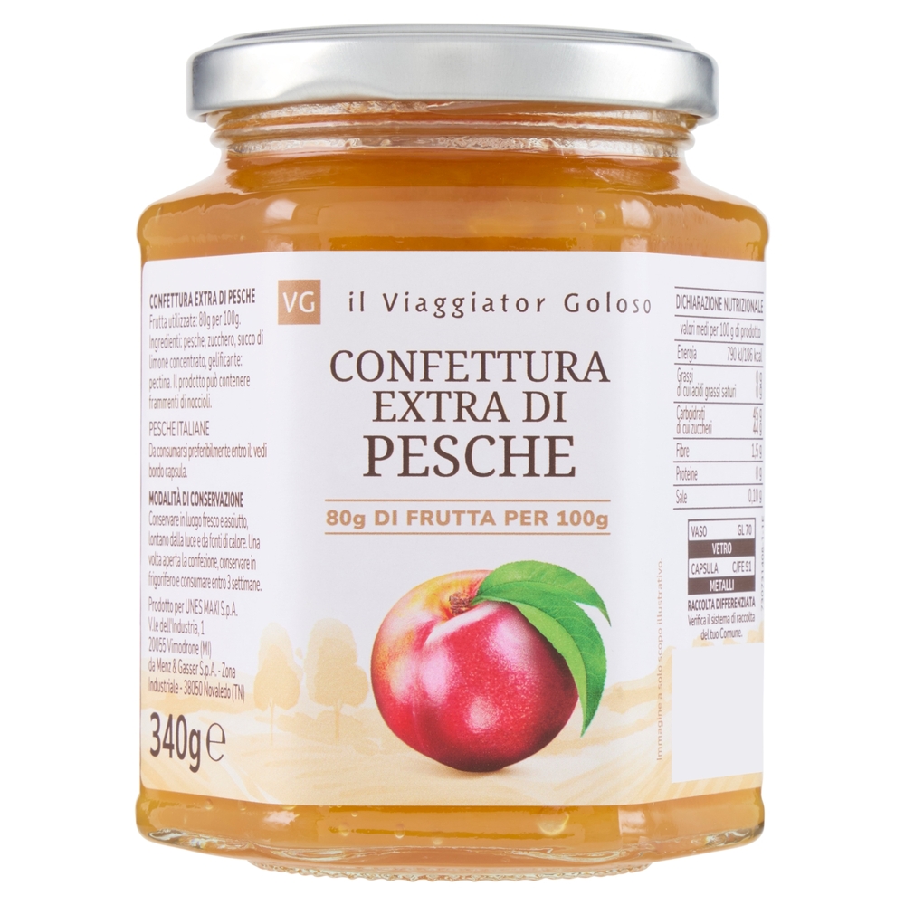 Confettura Extra di Pesche Il Viaggiator Goloso