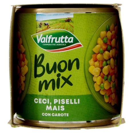 Valfrutta Buon mix Ceci, Piselli, Mais con Carote 2 x 140 g