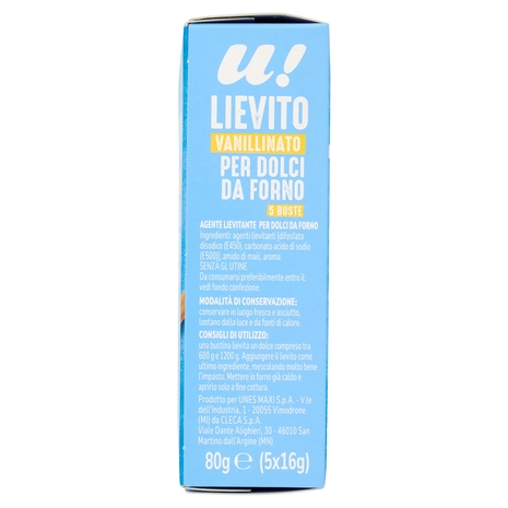 Lievito Vanillinato per Dolci da Forno 5 Buste U!