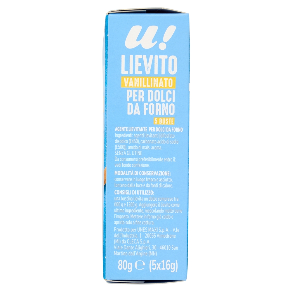 Lievito Vanillinato per Dolci da Forno 5 Buste U!
