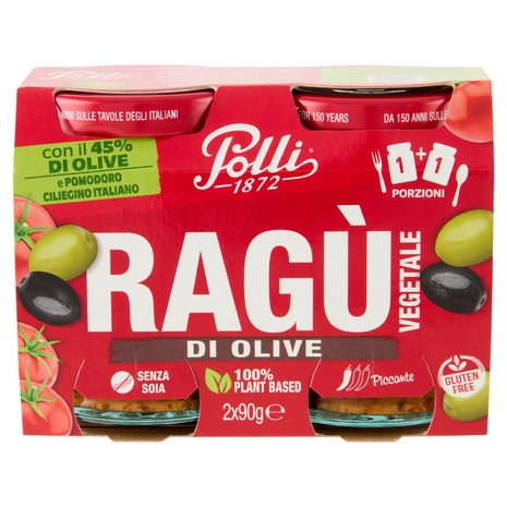 Polli Ragù Vegetale di Olive 2 x 90 g