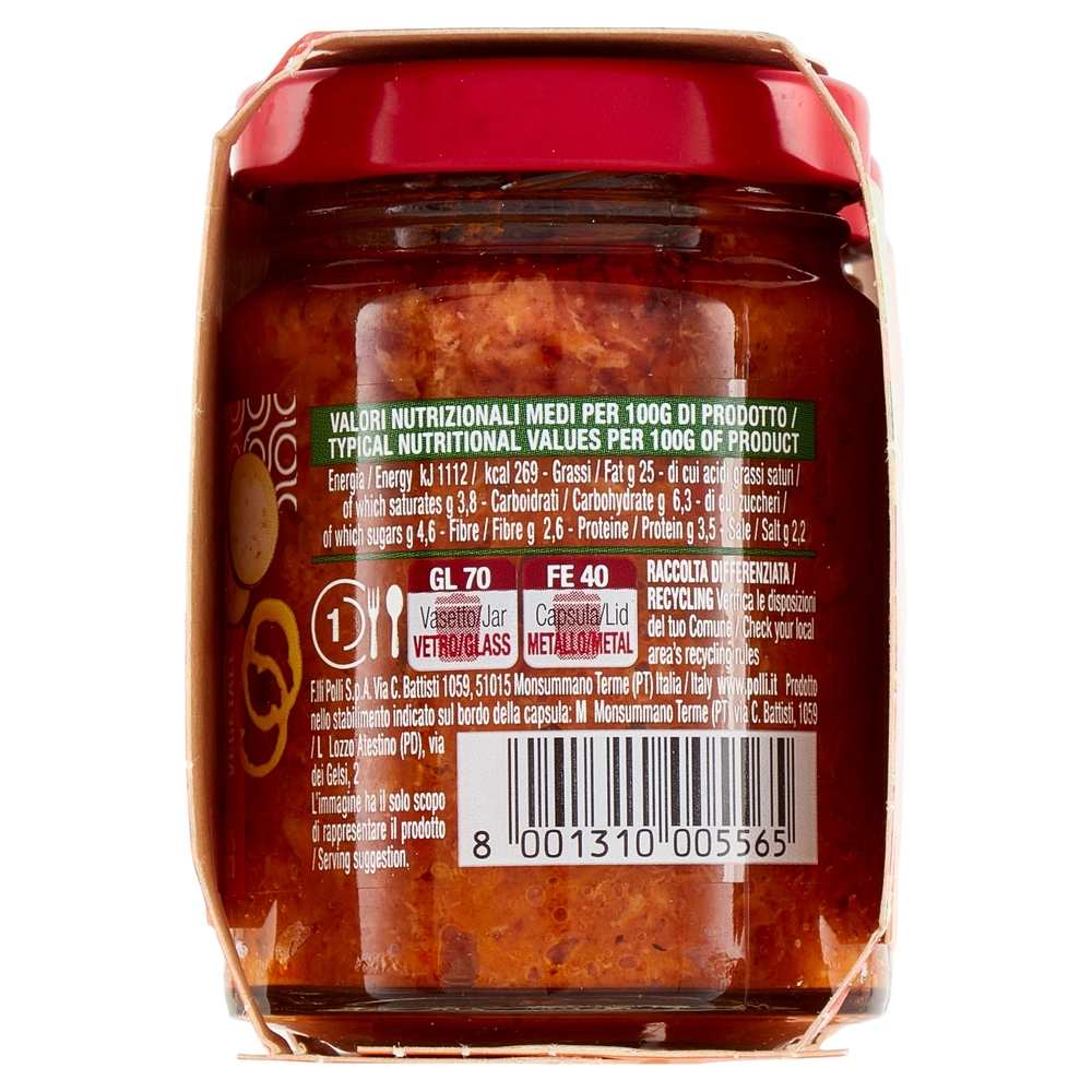 Polli Ragù Vegetale di Peperoni e Melanzane 2 x 90 g