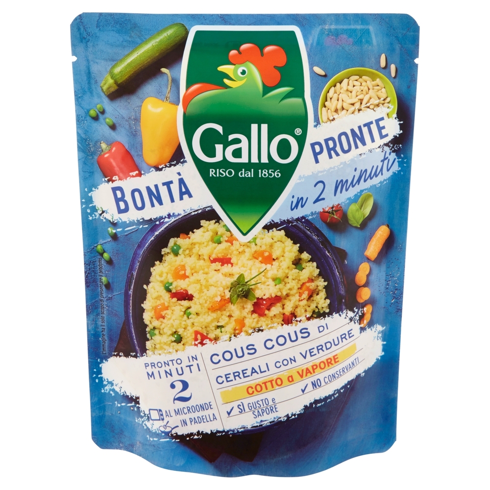 Gallo Bontà Pronte in 2 minuti Cous Cous di Cereali con Verdure 220 g