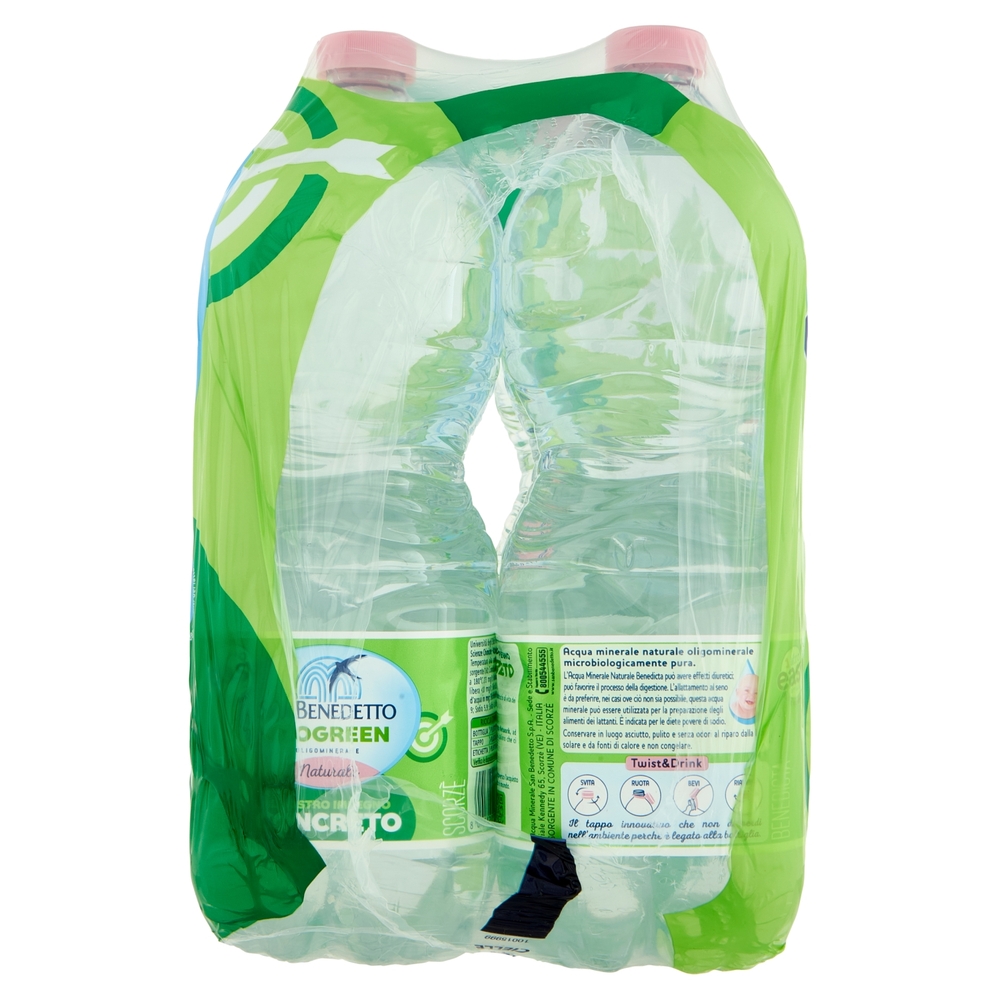 San Benedetto Acqua Naturale Benedicta Ecogreen Easy 6 x 1 L