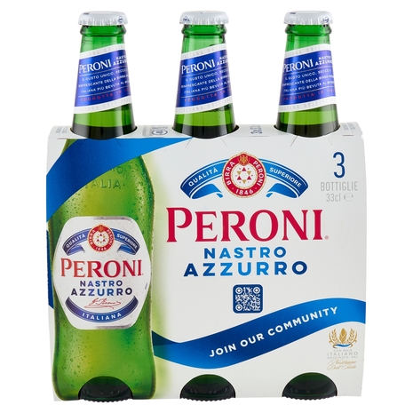 Peroni Nastro Azzurro Birra 3 x 33 cl