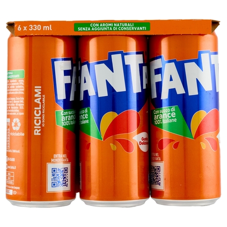 Fanta Orange Sleek 6 x 33 cl