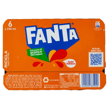 Fanta Orange Sleek 6 x 33 cl