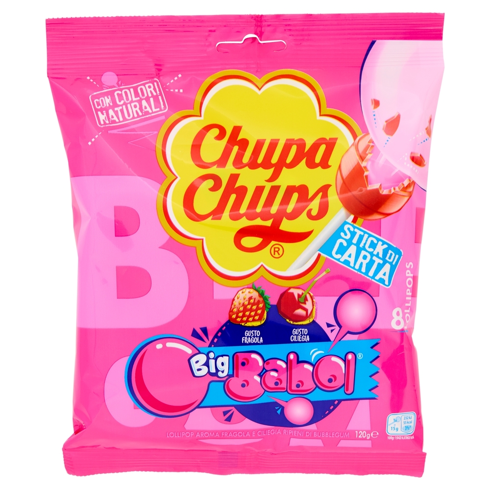 Chupa Chups Big Babol 8 Lollipops 120 g
