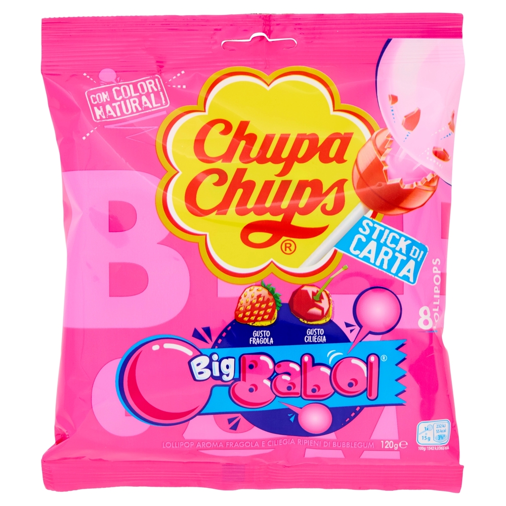 Chupa Chups Big Babol 8 Lollipops 120 g