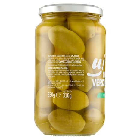 Olive Verdi Giganti Intere in Salamoia U!