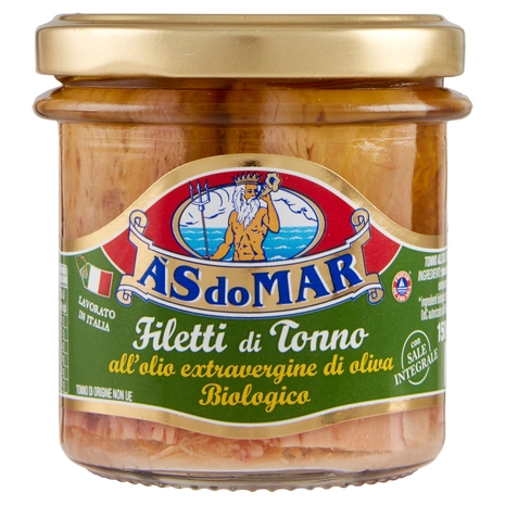 Asdomar Filetti di Tonno all'olio extravergine di oliva Biologico 150 g