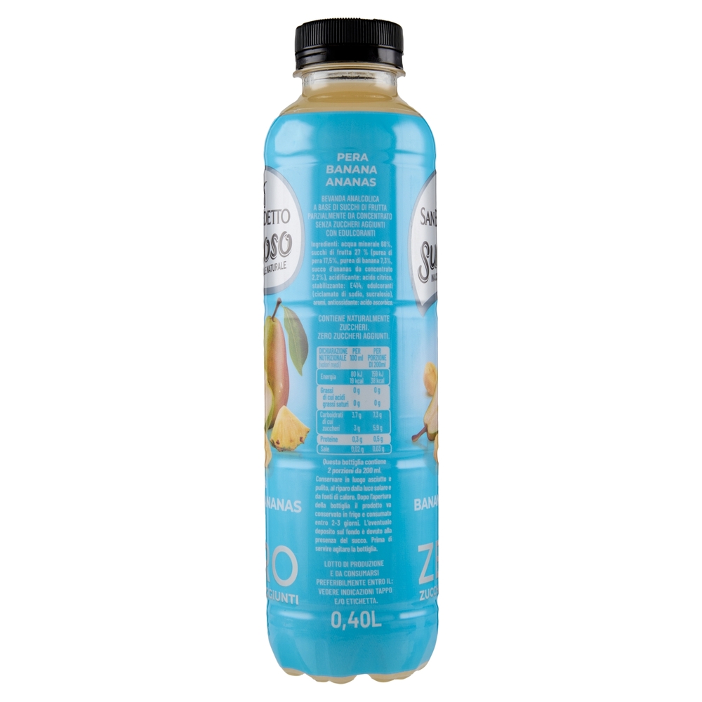 San Benedetto Succoso Zero Pera Banana Ananas 0,40 L