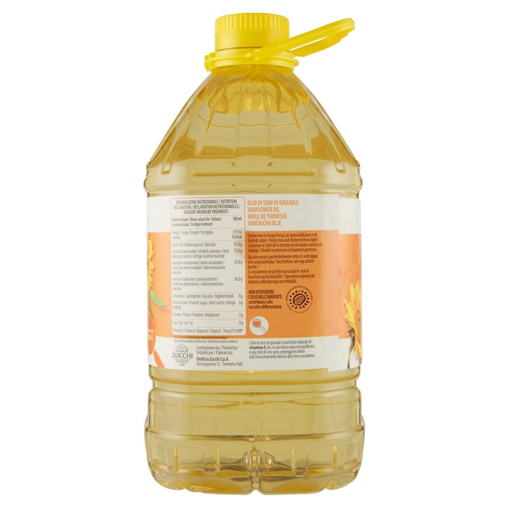 Zeta Olio di Semi di Girasole 5 L